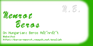 menrot beros business card